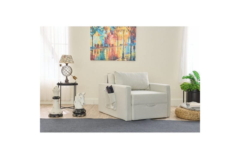 Savra Sovelenestol - Krem - Møbler - Sofaer - Sovesofaer