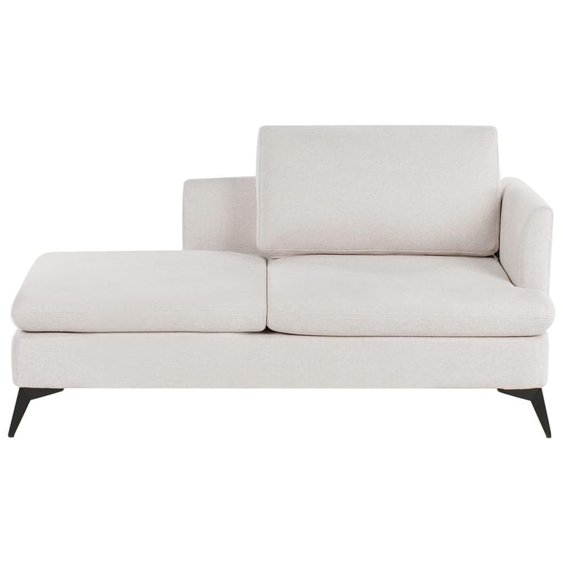 Schäslongfåtölj Svart, Beige Högervänd, undefined