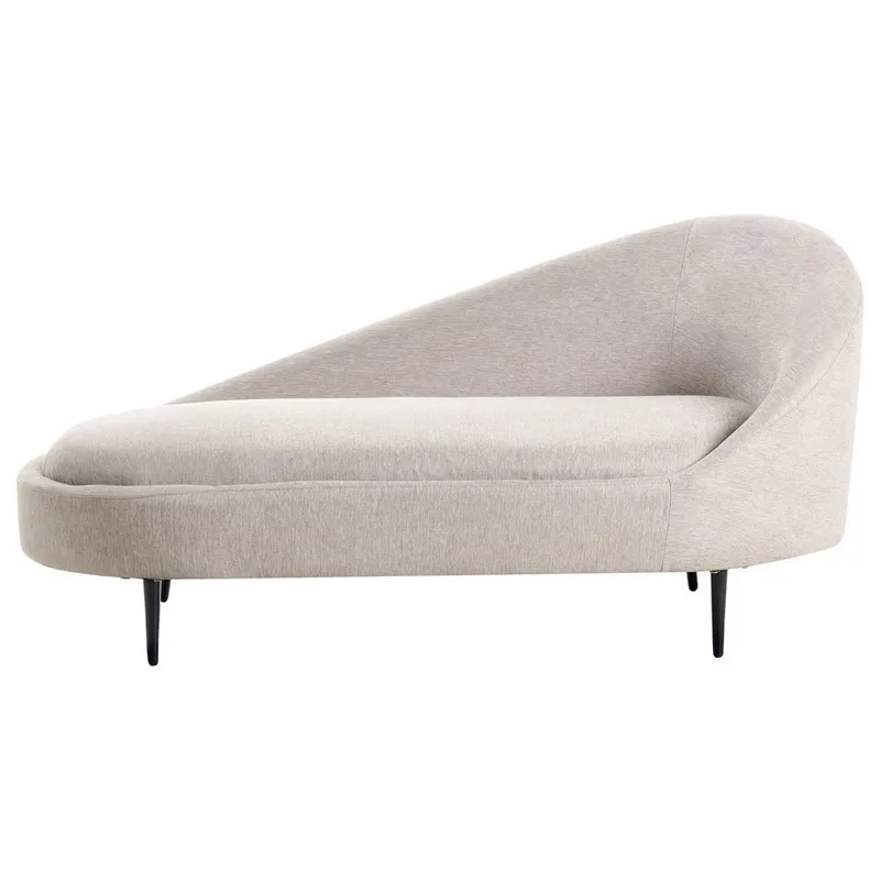 Schäslongfåtölj Taupe, Svart, undefined