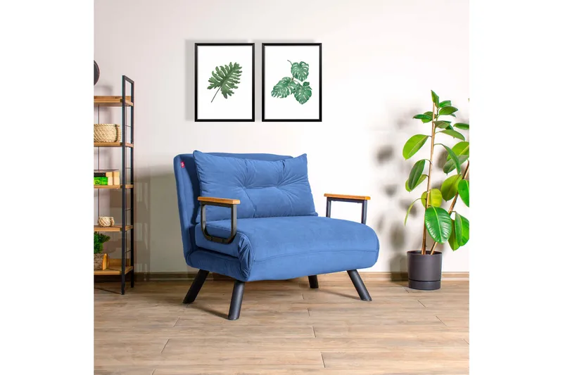 Alfredton Sovelenestol 175x60 cm - Blå - Møbler - Stoler & lenestoler - Lenestoler - Sovestol