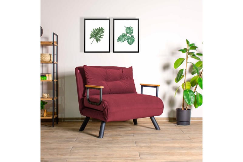 Alfredton Sovelenestol 175x60 cm - Rød - Møbler - Stoler & lenestoler - Lenestoler - Sovestol