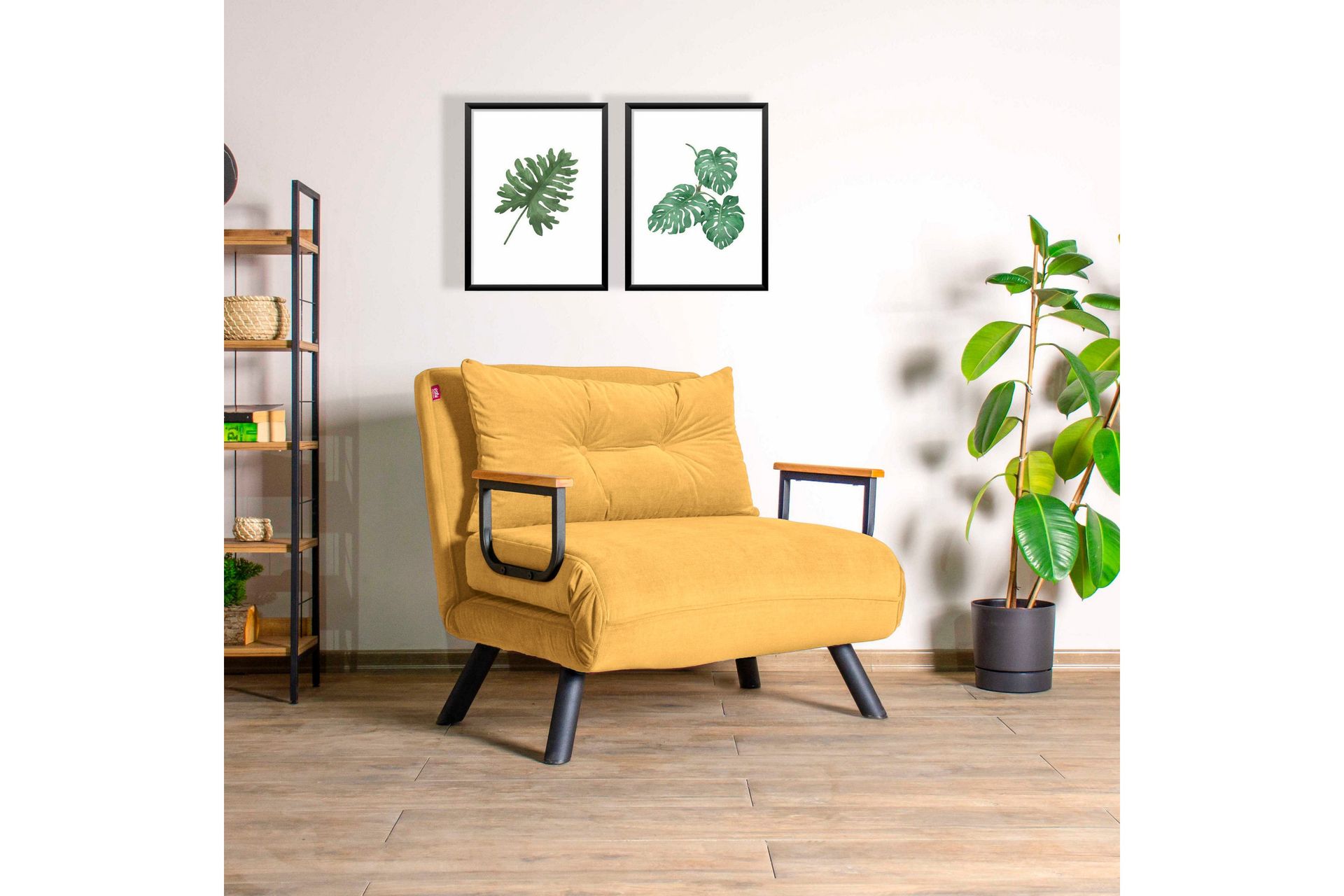 Alfredton Sovelenestol 175x60 cm - Sennepsgul - Møbler - Stoler & lenestoler - Lenestoler - Sovestol