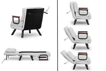 Alfredton Teddy Sovesofa - Cream - Møbler - Stoler & lenestoler - Lenestoler - Sovestol