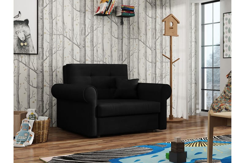 Bliaka Sovelenestol - Fløyel/Svart - Møbler - Stoler & lenestoler - Lenestoler - Sovestol