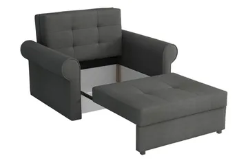 Bliaka Sovelenestol - Fløyel/Svart - Møbler - Sofaer - Sovesofaer