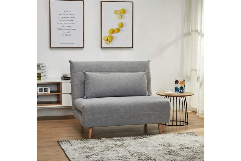 Clandulla Sovelenestol - Grå/Tre/Natur - Møbler - Stoler & lenestoler - Lenestoler - Sovestol