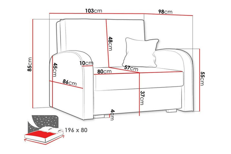 Denegal Bäddfåtölj blue - Møbler - Stoler & lenestoler - Lenestoler - Sovestol