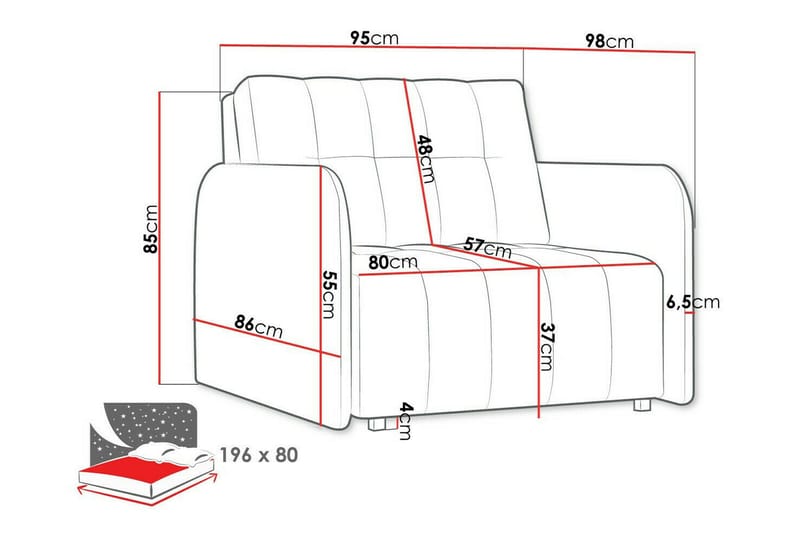 Denegal Bäddfåtölj Brown - Møbler - Stoler & lenestoler - Lenestoler - Sovestol