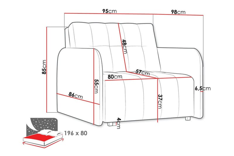 Denegal Bäddfåtölj Brown/Beige - Møbler - Stoler & lenestoler - Lenestoler - Sovestol