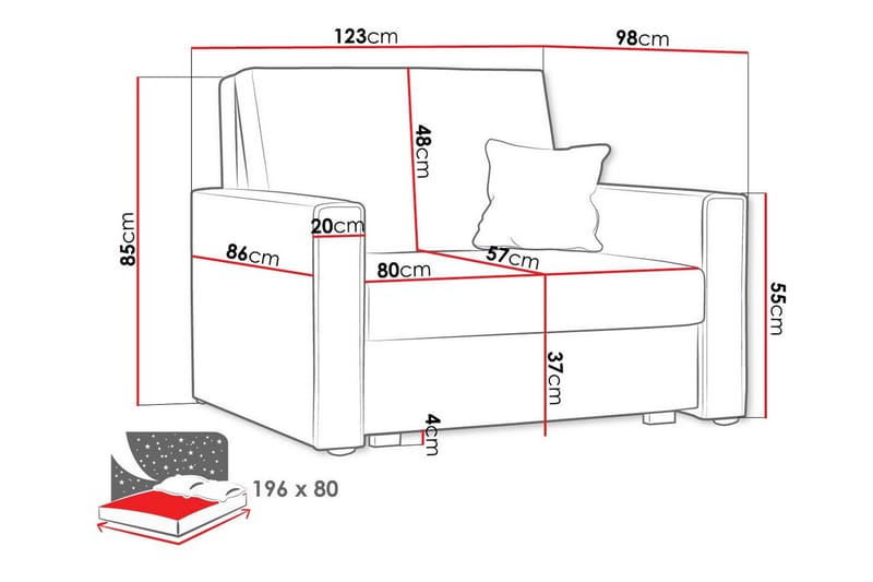 Denegal Bäddfåtölj Dark blue - Møbler - Stoler & lenestoler - Lenestoler - Sovestol