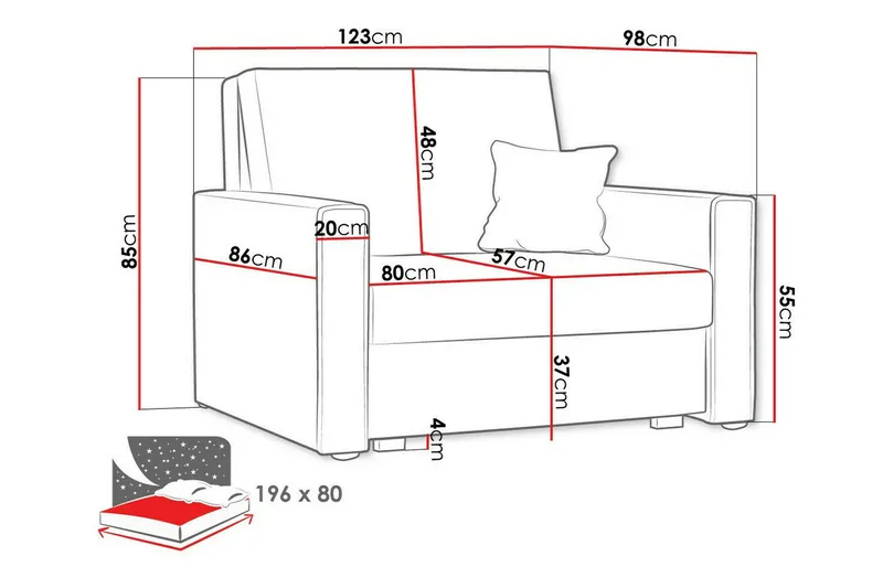 Denegal Bäddfåtölj Dark grey - Møbler - Stoler & lenestoler - Lenestoler - Sovestol