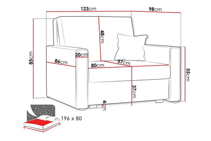 Denegal Bäddfåtölj Dark grey - Møbler - Stoler & lenestoler - Lenestoler - Sovestol