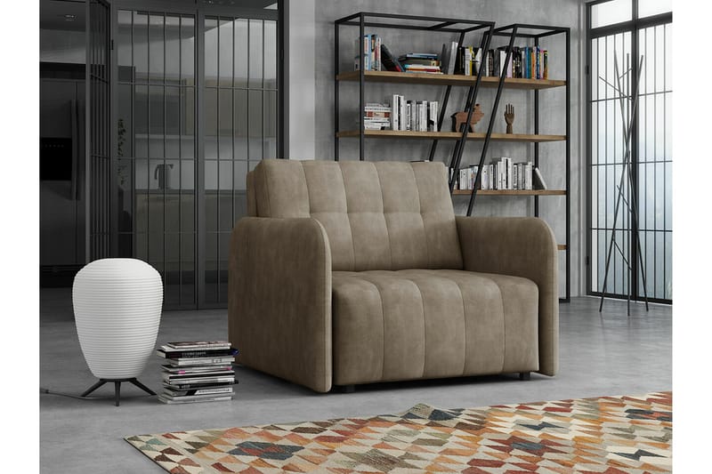 Denegal Bäddfåtölj NO_BRAND Brown/Beige - Møbler - Stoler & lenestoler - Lenestoler - Sovestol