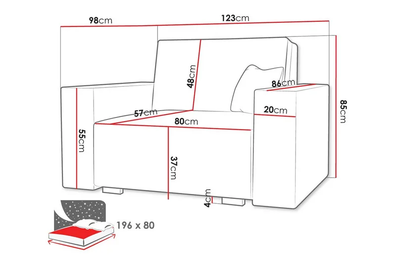 Denegal Sengestol - Møbler - Stoler & lenestoler - Lenestoler - Sovestol