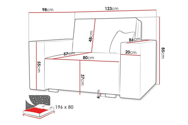 Denegal Sengestol - Møbler - Stoler & lenestoler - Lenestoler - Sovestol