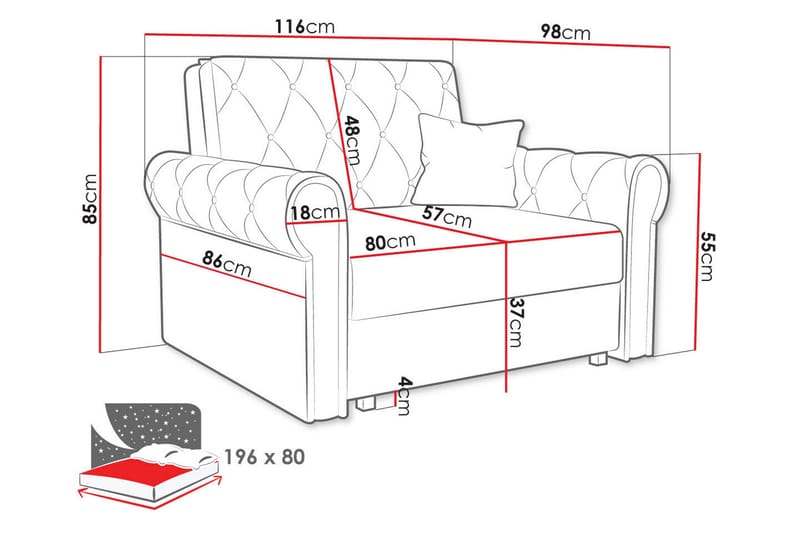 Denegal Sengestol - Møbler - Stoler & lenestoler - Lenestoler - Sovestol