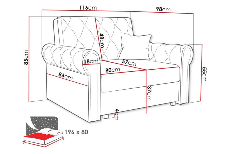 Denegal Sengestol - Møbler - Stoler & lenestoler - Lenestoler - Sovestol