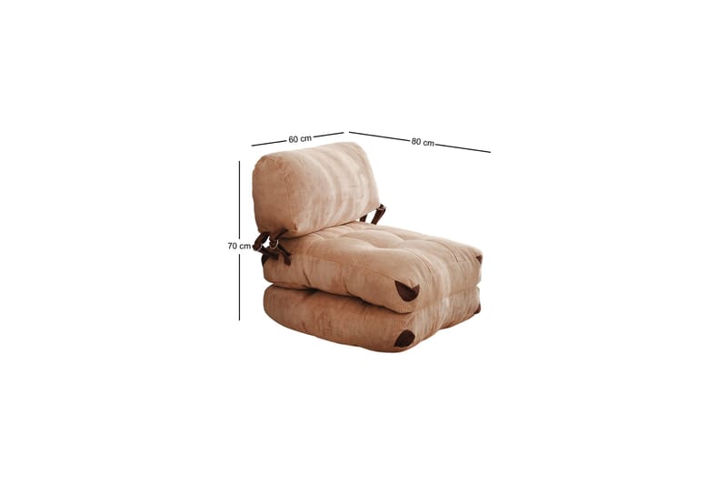 Fold Sovelenestol - Camel - Møbler - Stoler & lenestoler - Lenestoler - Sovestol