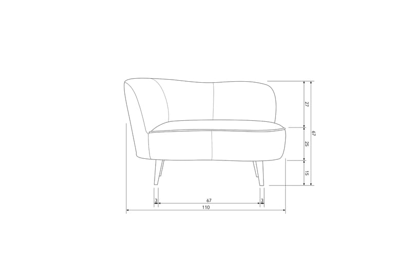 Serra Loungestol - Ochre - Møbler - Stoler & lenestoler - Lenestoler