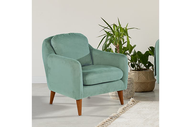 Sheku Lenestol med Armlene - Grønn - Møbler - Stoler & lenestoler - Lenestoler