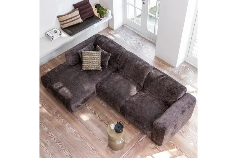 Sjeselong Cloud - Varm brun, Venstre - Møbler - Sofaer - Sofa med sjeselong