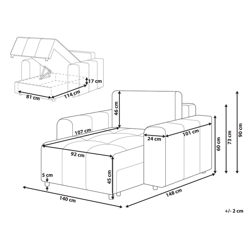Sjeselong Innvik - Brun - Møbler - Sofaer - Modulsofaer - Øvrige moduler for modulsofa