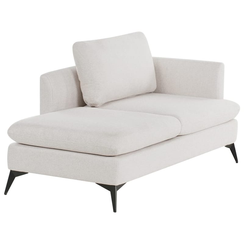 Sjeselong Sievoz - Lysebeige, svart/Høyrevendt - Møbler - Stoler & lenestoler - Lenestoler - Sjeselonglenestol & divanlenestol