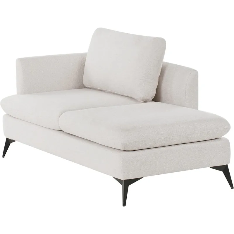 Sjeselong Sievoz - Lysebeige, svart/Venstrevendt - Møbler - Stoler & lenestoler - Lenestoler - Sjeselonglenestol & divanlenestol