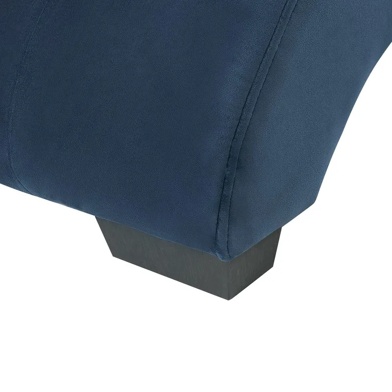 Sjeselong Simorre - Blå, svart, sølv - Møbler - Stoler & lenestoler - Lenestoler - Sjeselonglenestol & divanlenestol