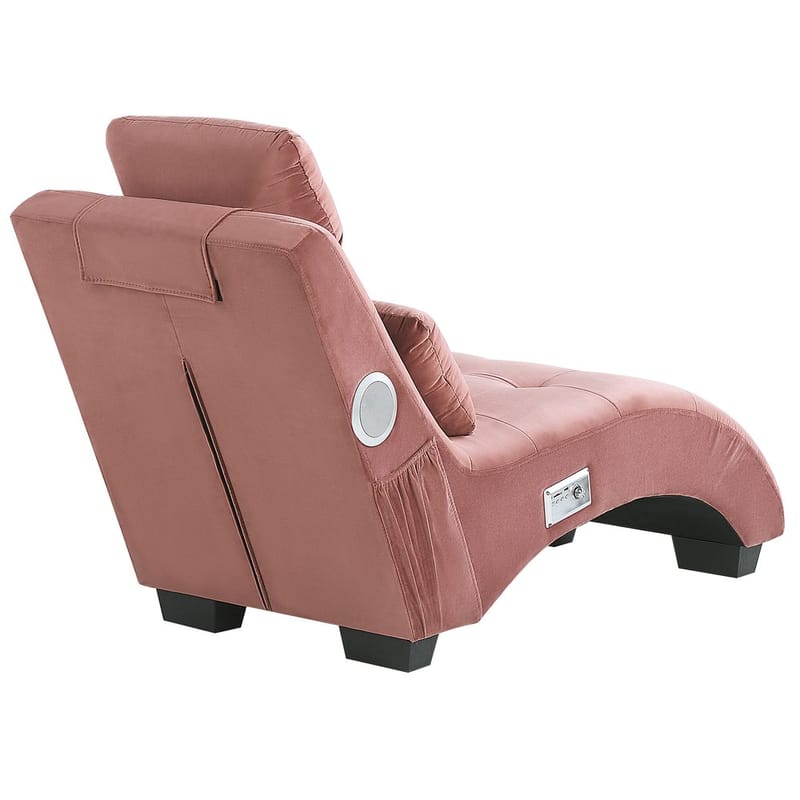 Sjeselong Simorre - Rosa, svart, sølv - Møbler - Stoler & lenestoler - Lenestoler - Sjeselonglenestol & divanlenestol