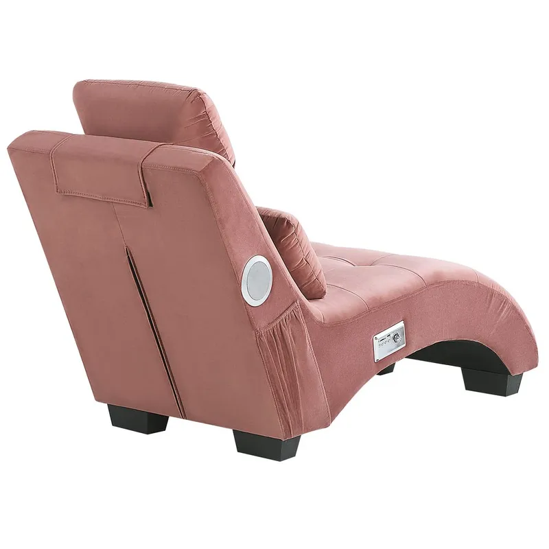 Sjeselong Simorre - Rosa, svart, sølv - Møbler - Stoler & lenestoler - Lenestoler - Sjeselonglenestol & divanlenestol