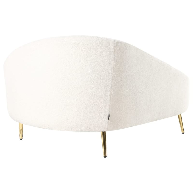 Sjeselong Valreas - Hvit, gull/Vendbar mot høyre - Møbler - Stoler & lenestoler - Lenestoler - Sjeselonglenestol & divanlenestol