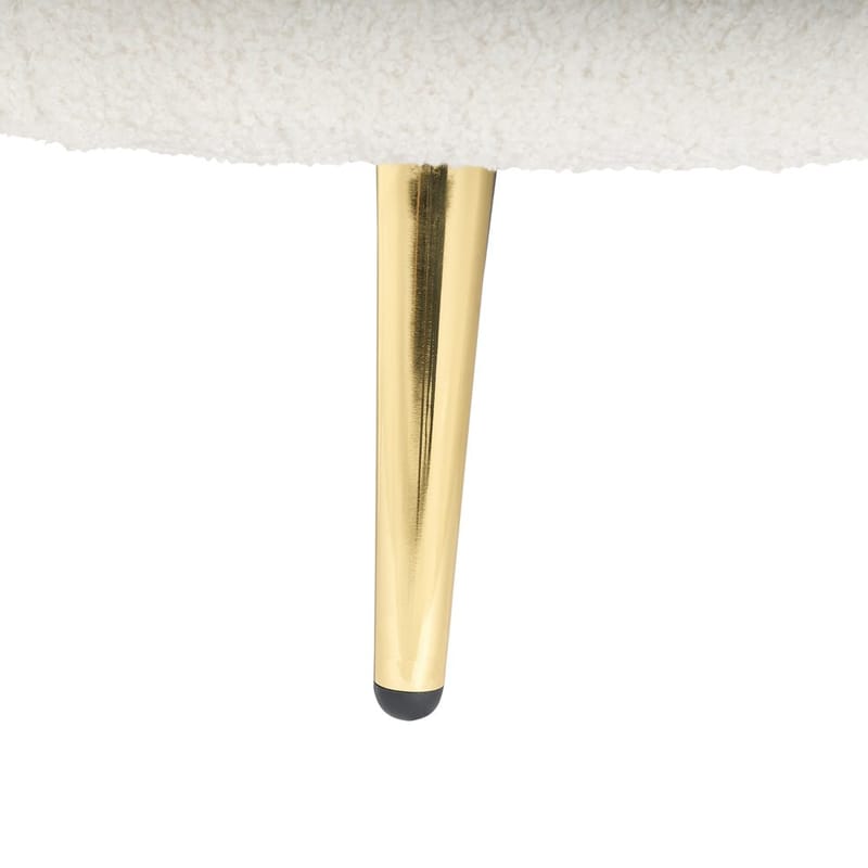 Sjeselong Valreas - Hvit, gull/Vendbar mot venstre - Møbler - Stoler & lenestoler - Lenestoler - Sjeselonglenestol & divanlenestol