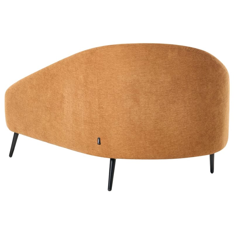 Sjeselong Valreas - Oransje, svart/Venstrevendt - Møbler - Stoler & lenestoler - Lenestoler - Sjeselonglenestol & divanlenestol