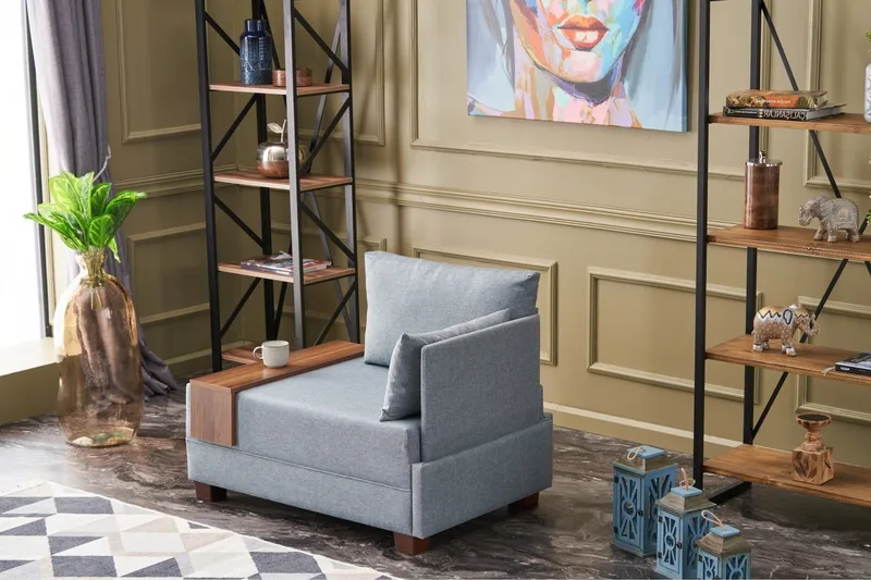 Algeria Sjeselonglenestol - Blå - Møbler - Stoler & lenestoler - Lenestoler - Sjeselonglenestol & divanlenestol