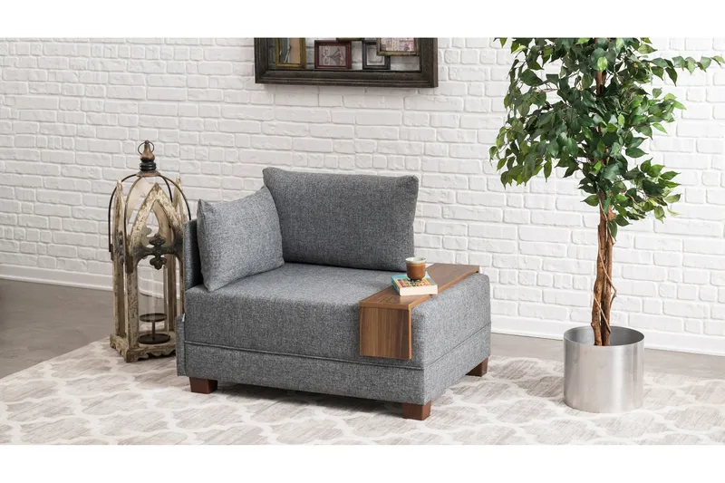 Algeria Sjeselonglenestol - Grå - Møbler - Stoler & lenestoler - Lenestoler - Sjeselonglenestol & divanlenestol