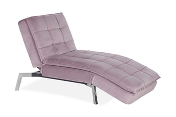 Karyne Sjeselong Fløyel - Rosa - Møbler - Stoler & lenestoler - Lenestoler - Sjeselonglenestol & divanlenestol