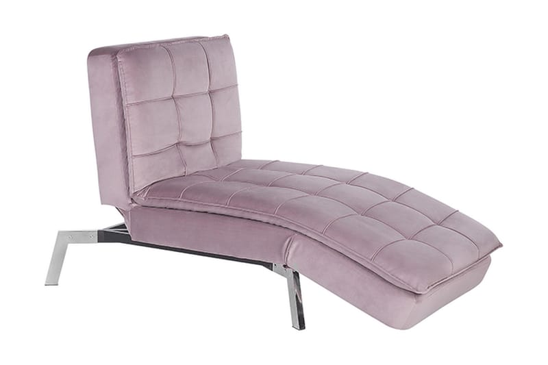 Karyne Sjeselong Fløyel - Rosa - Møbler - Stoler & lenestoler - Lenestoler - Sjeselonglenestol & divanlenestol