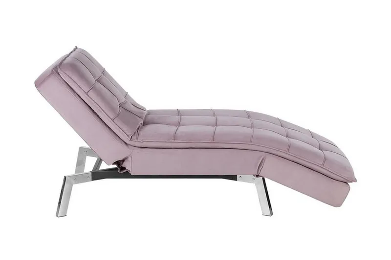 Karyne Sjeselong Fløyel - Rosa - Møbler - Stoler & lenestoler - Lenestoler - Sjeselonglenestol & divanlenestol