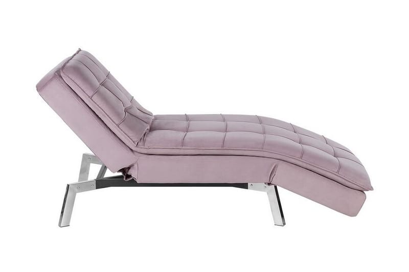 Karyne Sjeselong Fløyel - Rosa - Møbler - Stoler & lenestoler - Lenestoler - Sjeselonglenestol & divanlenestol