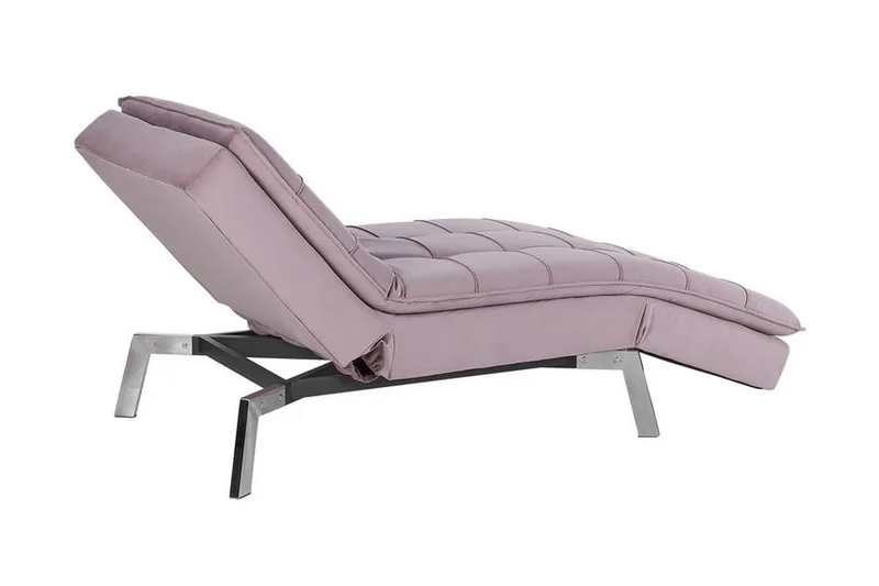 Karyne Sjeselong Fløyel - Rosa - Møbler - Stoler & lenestoler - Lenestoler - Sjeselonglenestol & divanlenestol