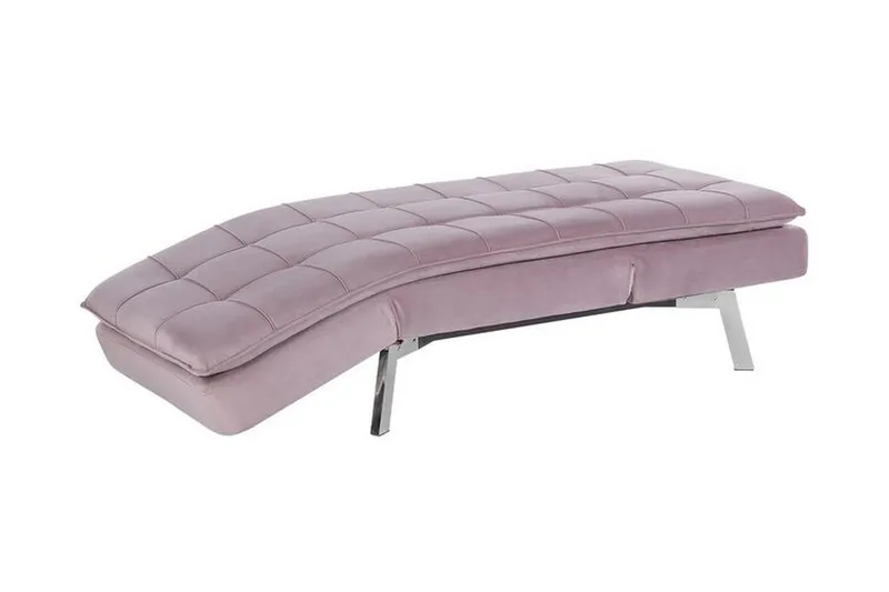 Karyne Sjeselong Fløyel - Rosa - Møbler - Stoler & lenestoler - Lenestoler - Sjeselonglenestol & divanlenestol