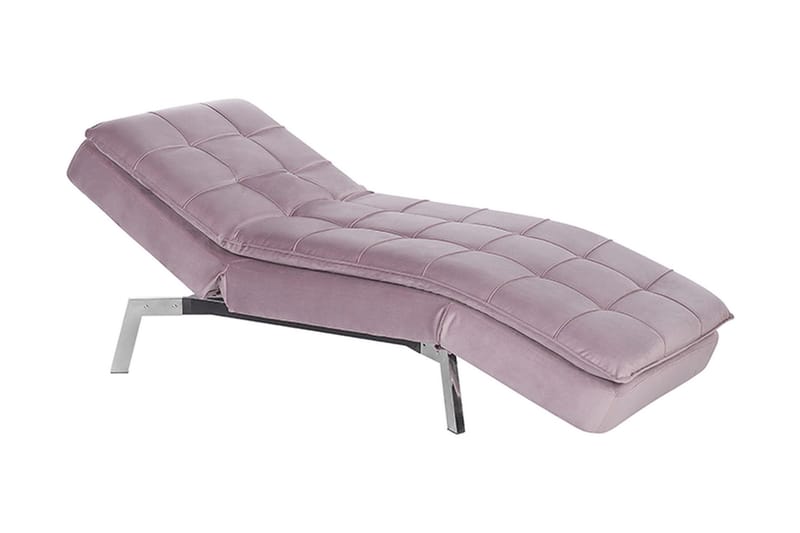 Karyne Sjeselong Fløyel - Rosa - Møbler - Stoler & lenestoler - Lenestoler - Sjeselonglenestol & divanlenestol