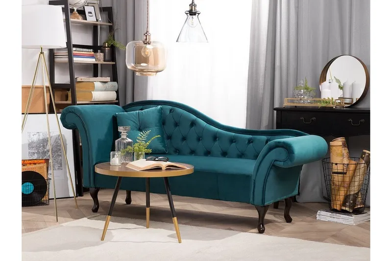 Lattes 2-seter Venstrevendt Rett Daybed i Stoff - Blå - Møbler - Sofaer - Dagsenger