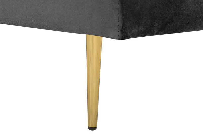 Llanfach Sjeselong Høyre Fløyel - Svart - Møbler - Stoler & lenestoler - Lenestoler - Sjeselonglenestol & divanlenestol