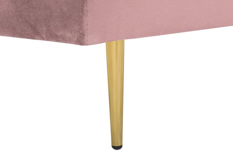 Llanfach Sjeselong Venstre Fløyel - Rosa - Møbler - Stoler & lenestoler - Lenestoler - Sjeselonglenestol & divanlenestol