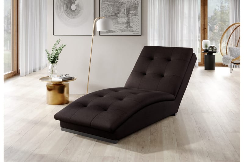 Manwi Sjeselonglenestol - Svart - Møbler - Stoler & lenestoler - Lenestoler - Sjeselonglenestol & divanlenestol