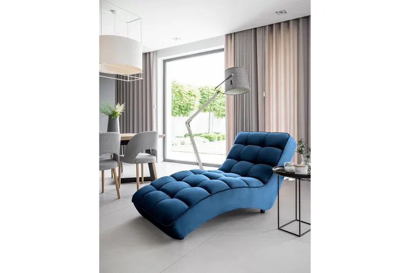 Mariya Sjeselonglenestol - Blå - Møbler - Stoler & lenestoler - Lenestoler - Sjeselonglenestol & divanlenestol