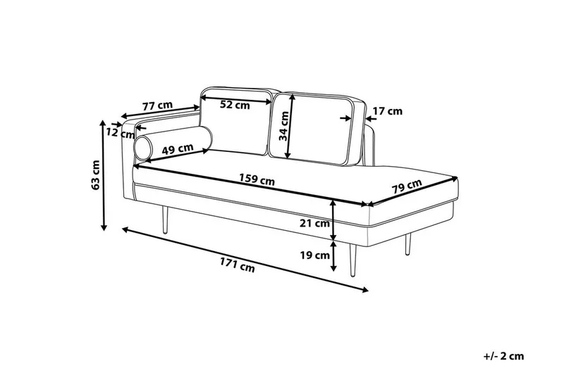 Miramas Sjeselong - Grå - Møbler - Stoler & lenestoler - Lenestoler - Sjeselonglenestol & divanlenestol