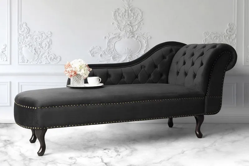 Nimes Sjeselong - Svart - Møbler - Stoler & lenestoler - Lenestoler - Sjeselonglenestol & divanlenestol